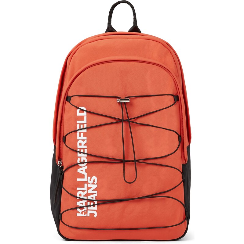 KARL LAGERFELD JEANS Batoh oranžovo červená / biela 67362060