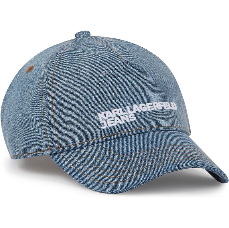 KARL LAGERFELD JEANS Čiapka modrá denim / biela 67362067