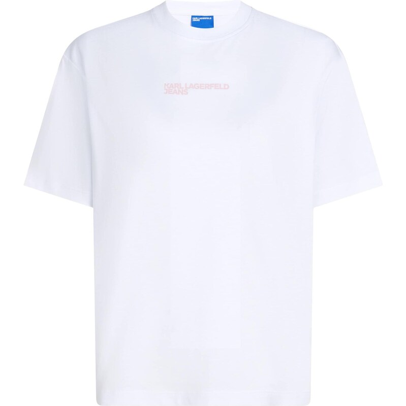 KARL LAGERFELD JEANS Tričko svetloružová / biela 67362054