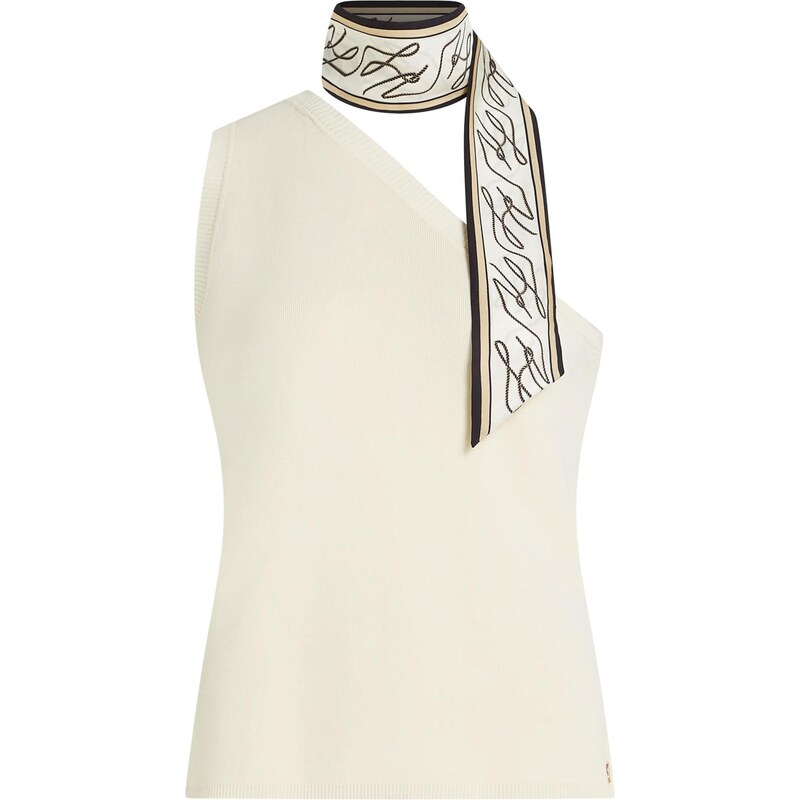 Karl Lagerfeld Vyšívaný top krémová / čierna 67362095