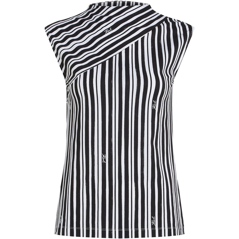 Karl Lagerfeld Blúzka čierna / biela 67362140