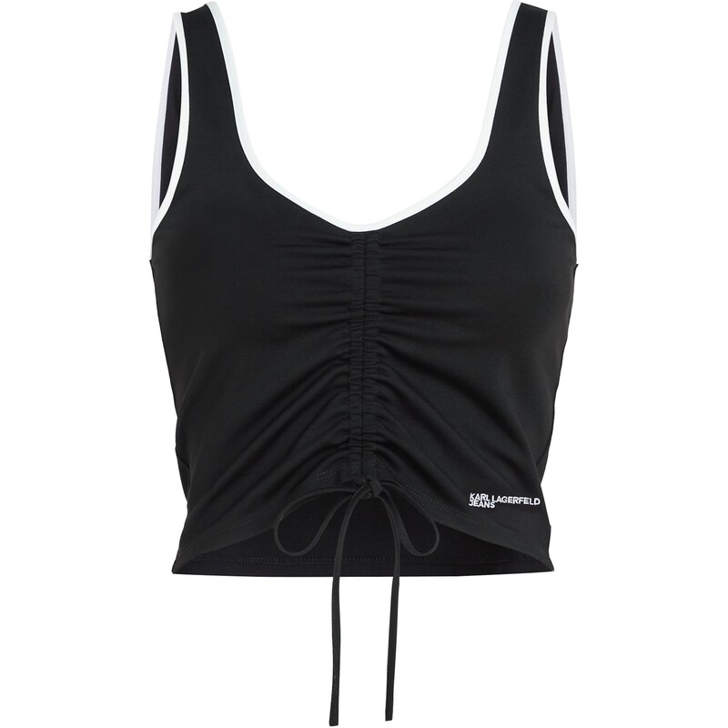 KARL LAGERFELD JEANS Top čierna / biela 67362116