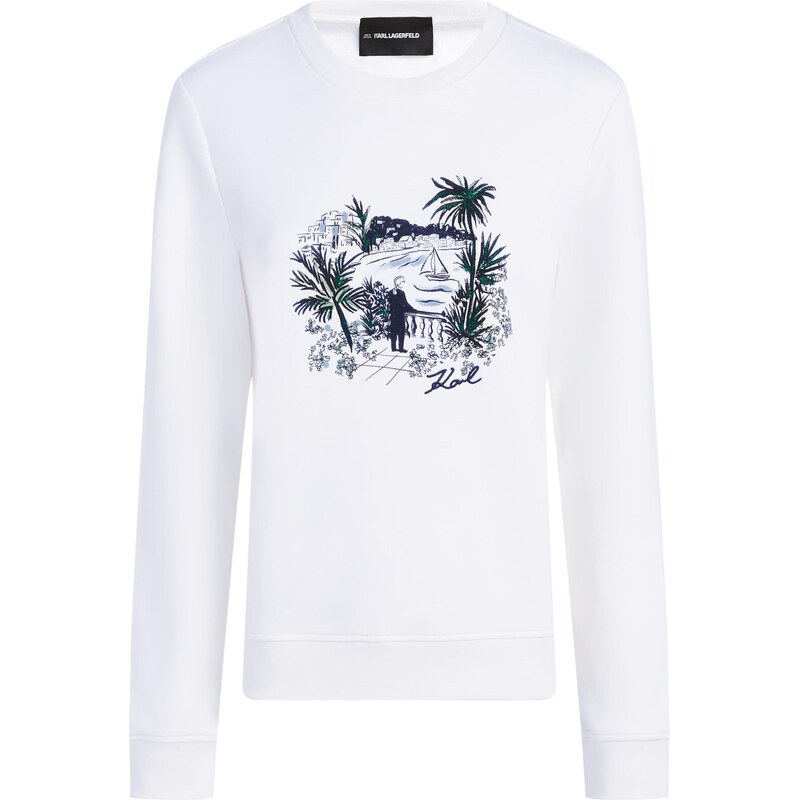 Karl Lagerfeld Mikina Villa la Vigie krémová / svetlomodrá / zelená / 67362122