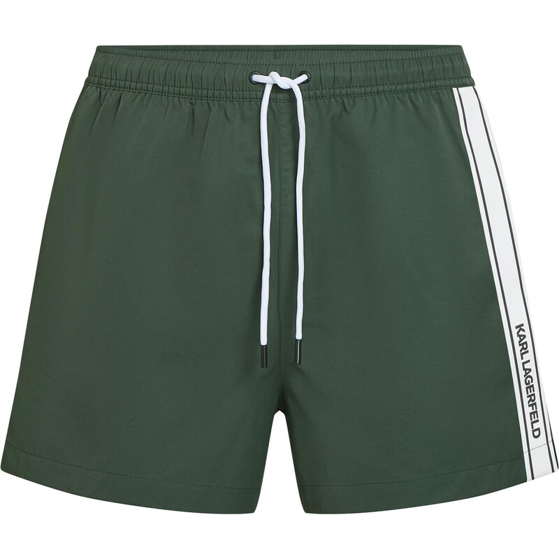Karl Lagerfeld Surferské šortky tmavozelená / čierna / biela 67362106