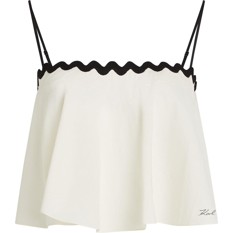 Karl Lagerfeld Bikinový top čierna / biela 67362113