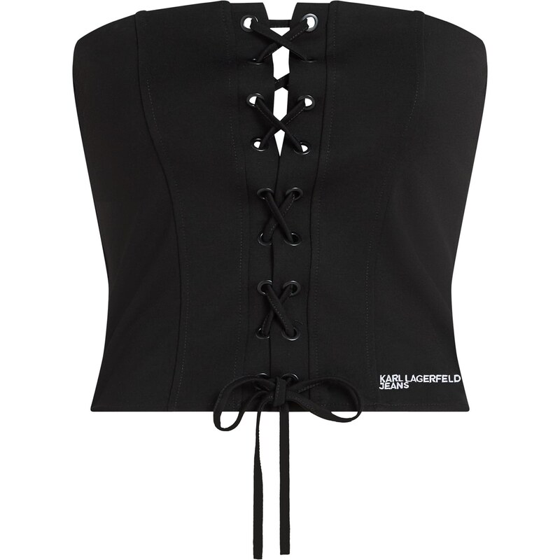 KARL LAGERFELD JEANS Top čierna / biela 67362148