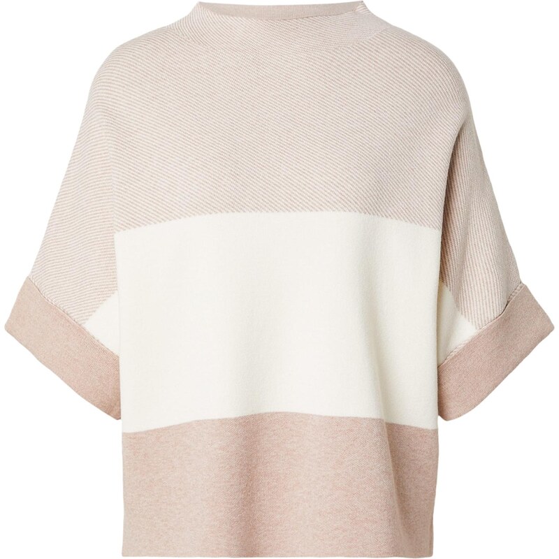 MORE & MORE Sveter Dollman béžová / biela 67362202