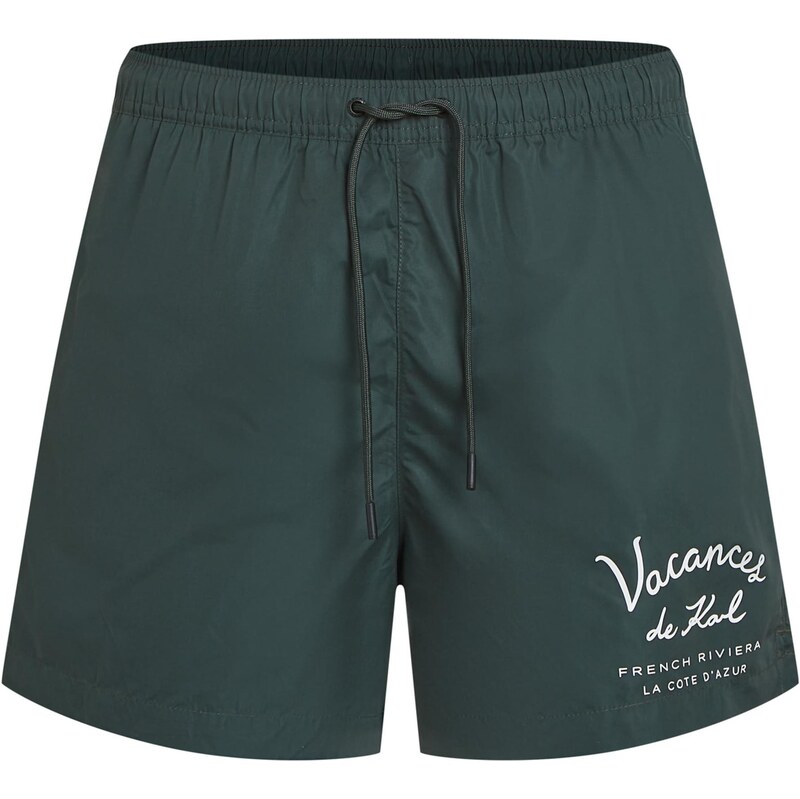 Karl Lagerfeld Plavecké šortky Vacances de Karl tmavozelená / biela 67362268