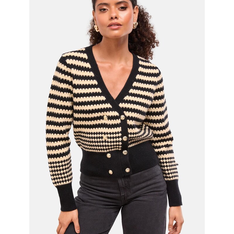 Lipsy Kardigán béžová / čierna 67362403