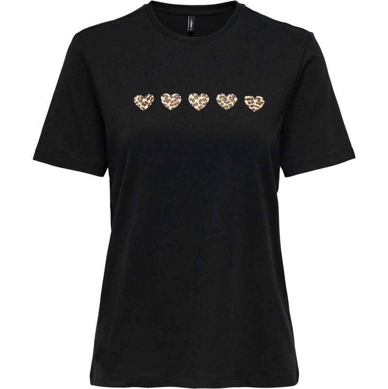 ONLY Tričko ONLMIA béžová / čierna 67362416