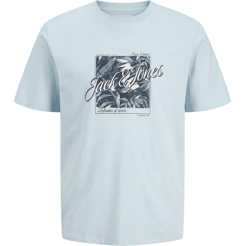 JACK & JONES Tričko JJHONOLULU dymovo modrá / nebesky modrá / biela 67362432