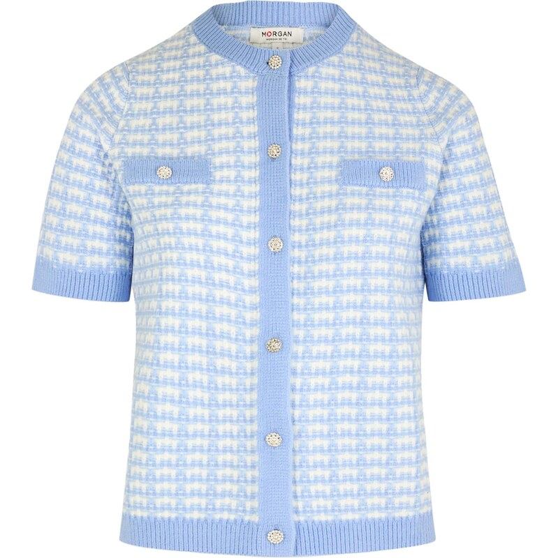 Morgan Kardigán 251-RESA svetlomodrá / biela 67362450