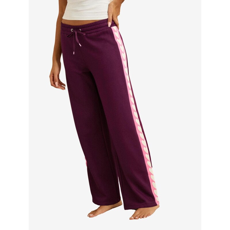 love & roses Nohavice farba lesného ovocia / ružová / biela 67362541