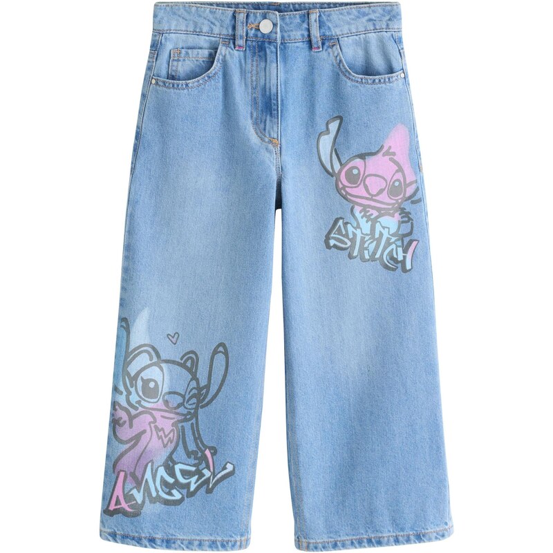 Next Džínsy Disney Lilo & Stitch modrá denim / čadičová / staroružová 67362556