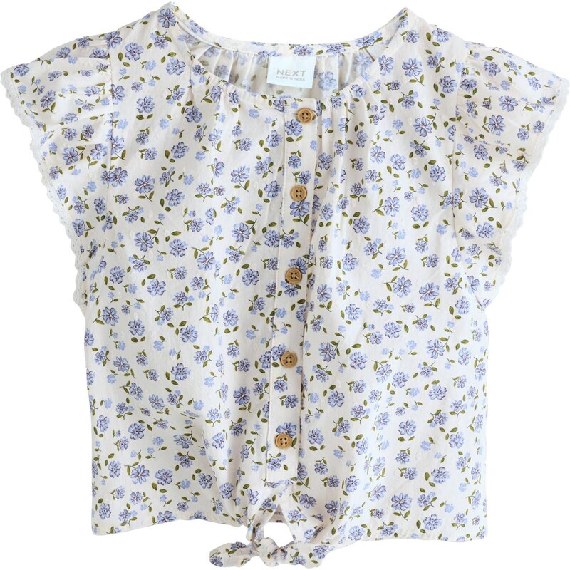 Next Blúzka kiwi / orgovánová / biela 67362609