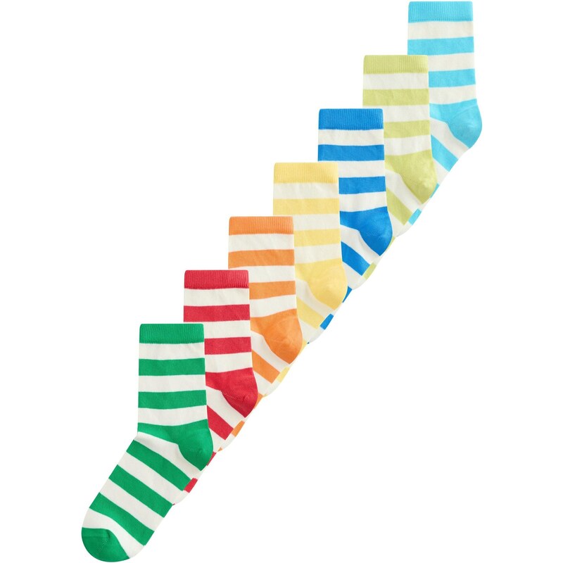 Next Ponožky svetlomodrá / žltá / zelená / červená / biela 67362604