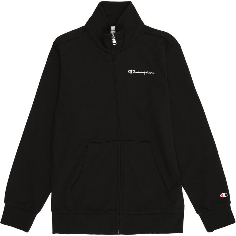 Champion Authentic Athletic Apparel Tepláková bunda čierna / biela 67362787