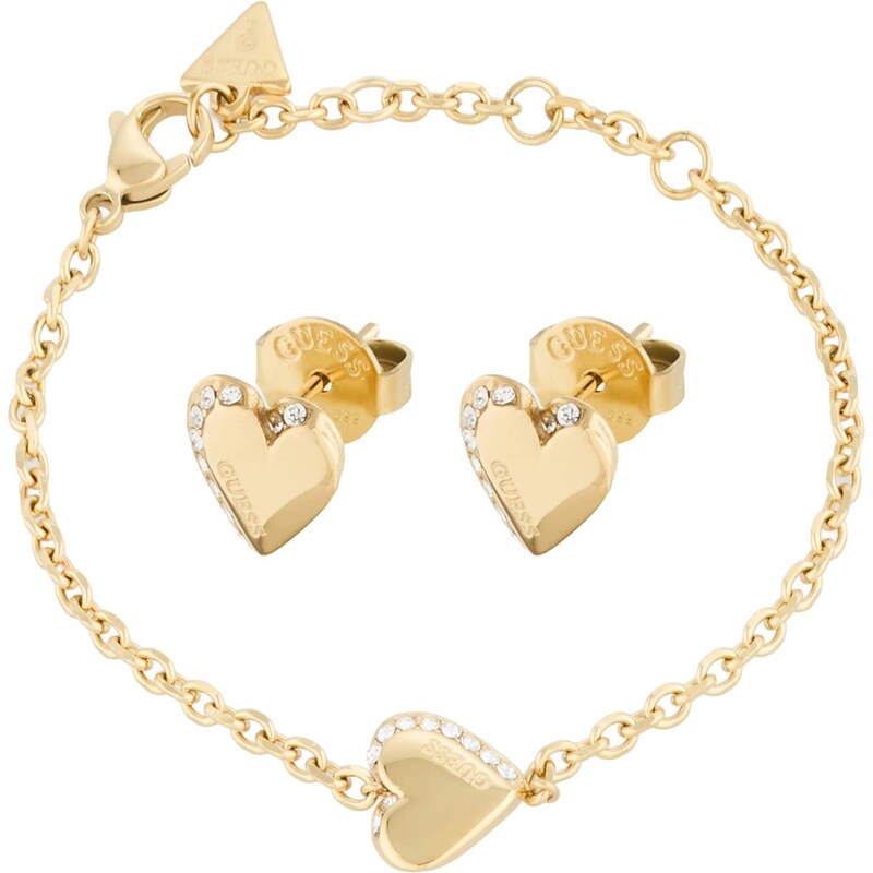 GUESS Sada šperkov zlatá / priehľadná 67362800