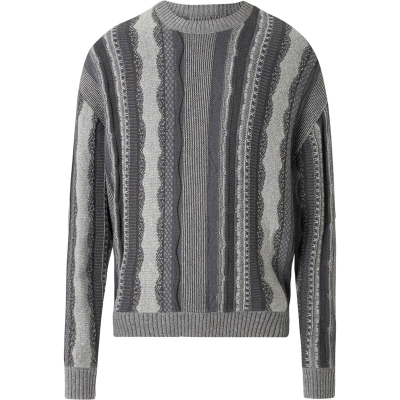 HOLLISTER Sveter grafitová / čadičová / svetlosivá 67362812