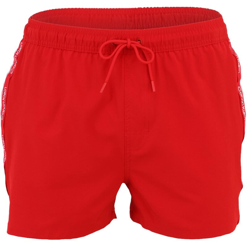 Calvin Klein Swimwear Plavecké šortky červená / biela 67362910