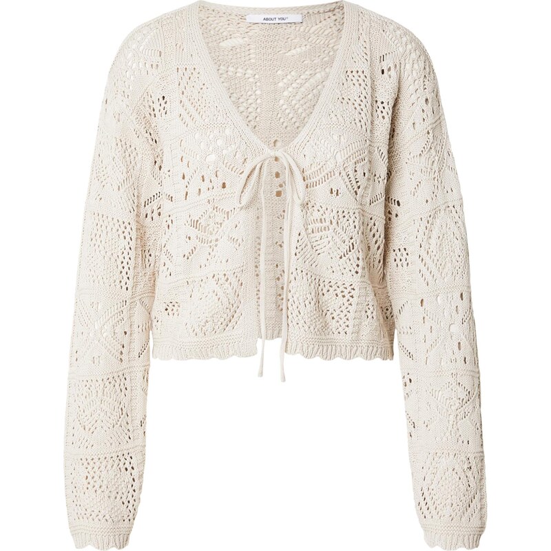ABOUT YOU Kardigán Tela šedobiela 67362989