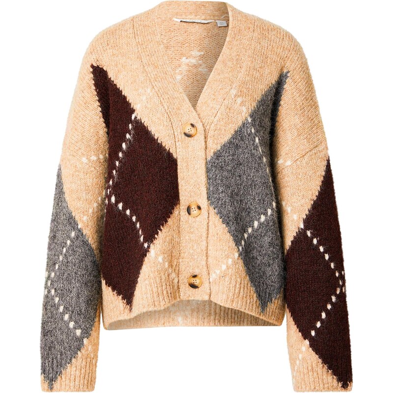 Noella Kardigán Laiana piesková / čokoládová / sivá melírovaná / biela 67362985