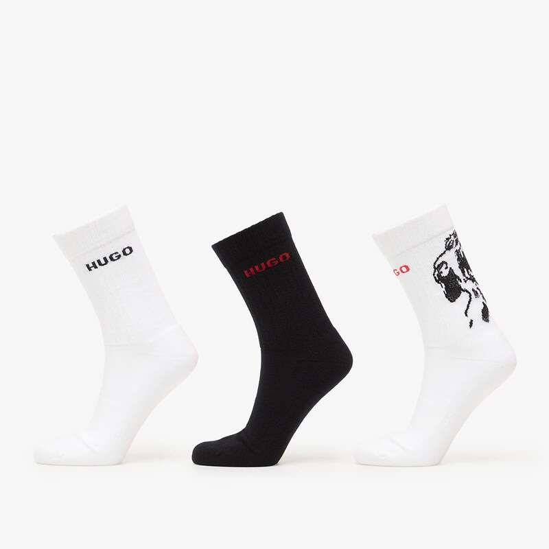 Ponožky Hugo Boss Qs Angry Dog Socks 3-Pack White 43-46 67363163