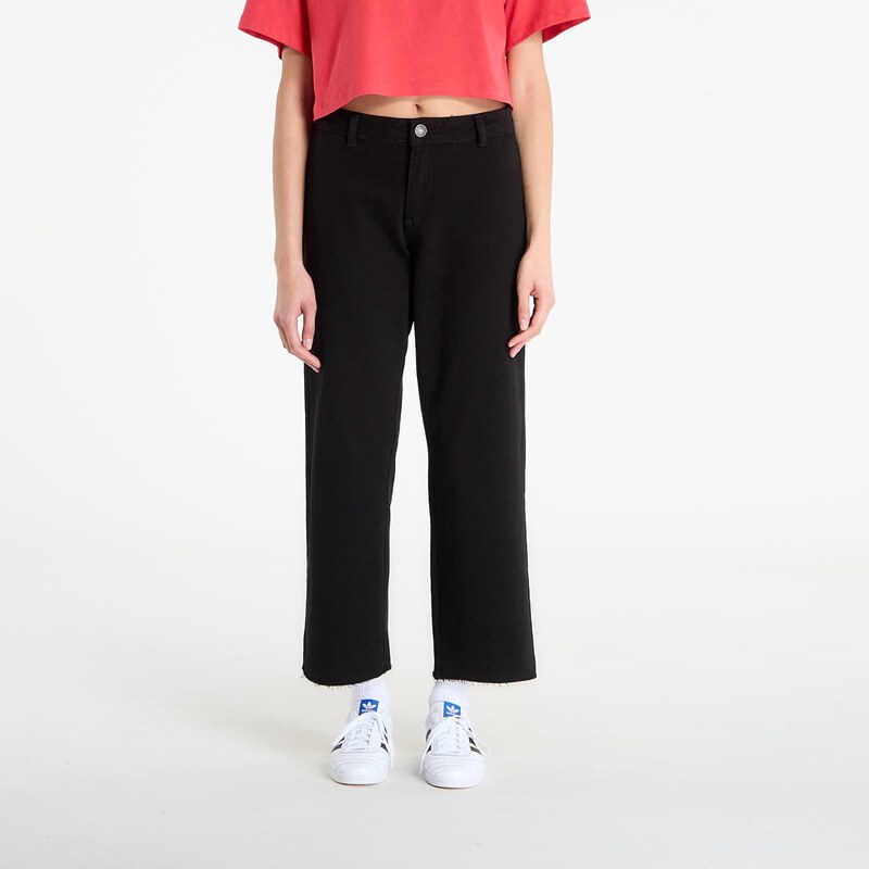 Džínsy Urban Classics Ladies Relaxed Straight Fit Denim Black W26 67436016