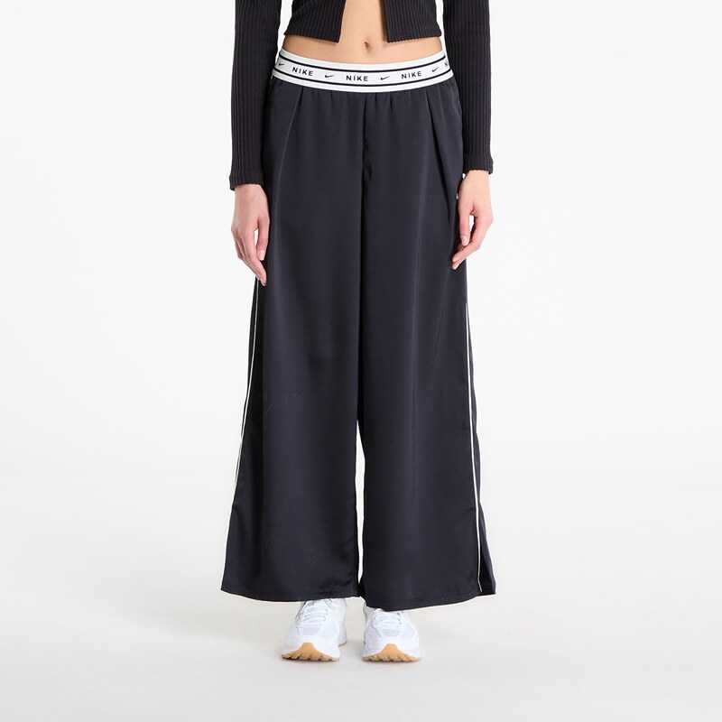 Kalhoty Nike Sportswear Womens Loose Mid-Rise Satin Pants Black/ Sail 67363141