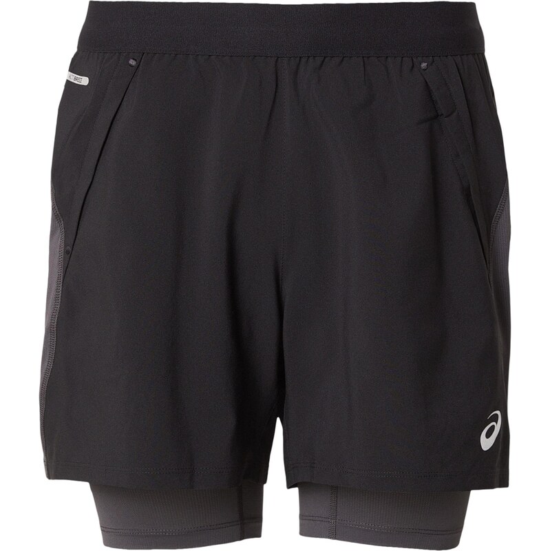 ASICS Športové nohavice Road sivá / čierna 67368602