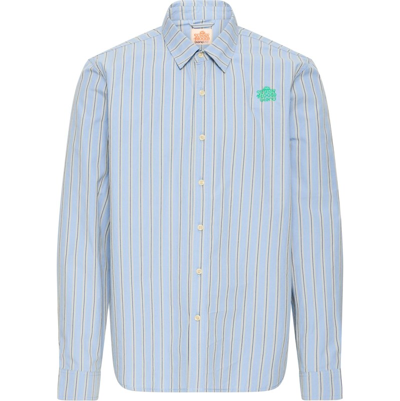 BLEND Košeľa BHSUN námornícka modrá / svetlomodrá / biela 67368675