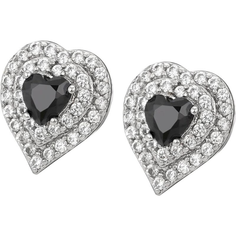 faina Náušnice čierna / strieborná / priehľadná 67368689