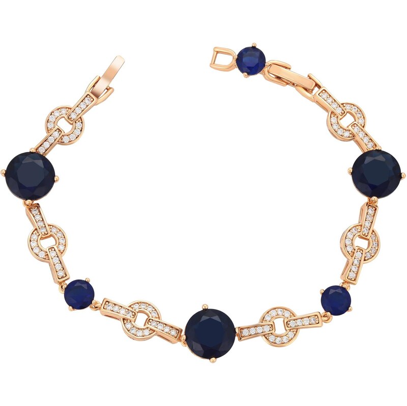 faina Náramok námornícka modrá / ružové zlato / priehľadná 67368696