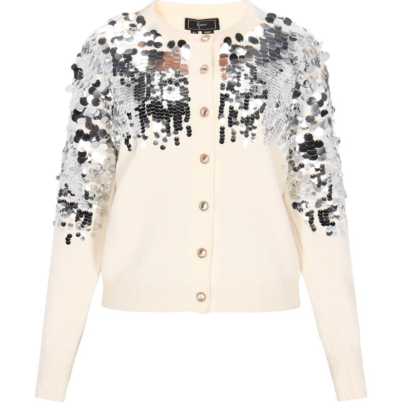 faina Kardigán strieborná / šedobiela 67368703