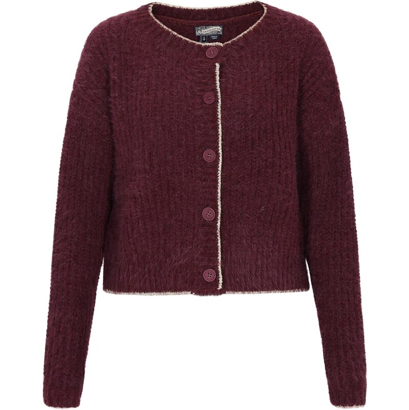 DreiMaster Vintage Kardigán burgundská / strieborná 67368728