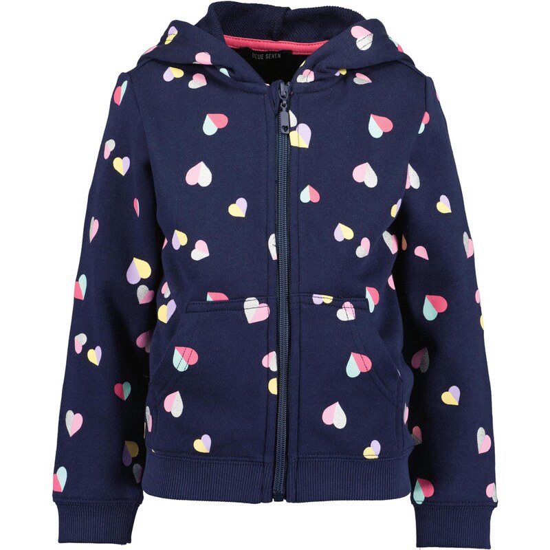 BLUE SEVEN Tepláková bunda tmavomodrá / svetložltá / mätová / ružová 67368758