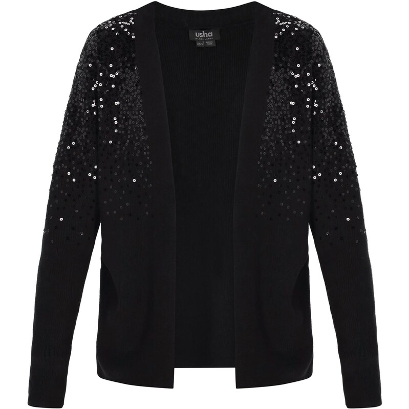 usha BLACK LABEL Kardigán čierna 67368774
