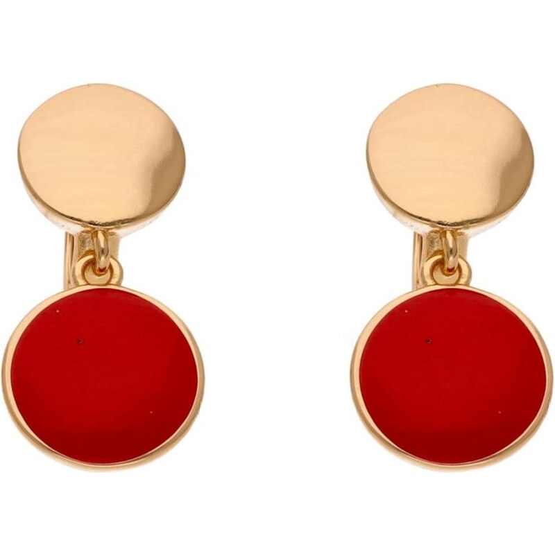 faina Náušnice zlatá / červená 67368797