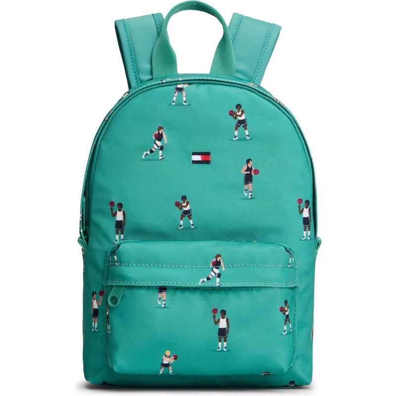 TOMMY HILFIGER Batoh ESSENTIAL námornícka modrá / tyrkysová / hnedá / 67368905