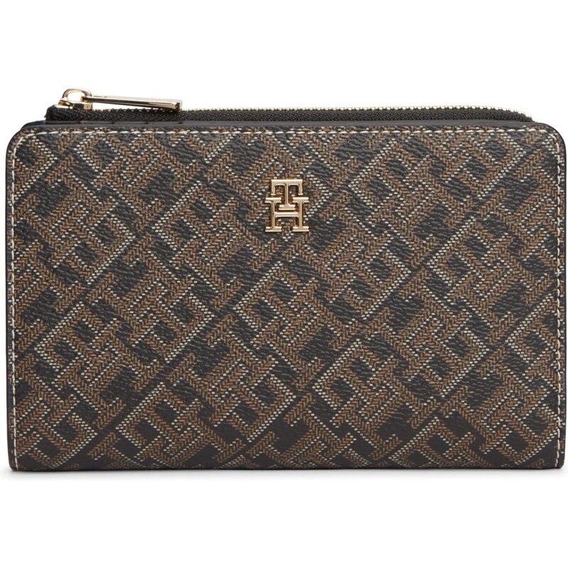 TOMMY HILFIGER Peňaženka hnedá / čierna / biela 67368932