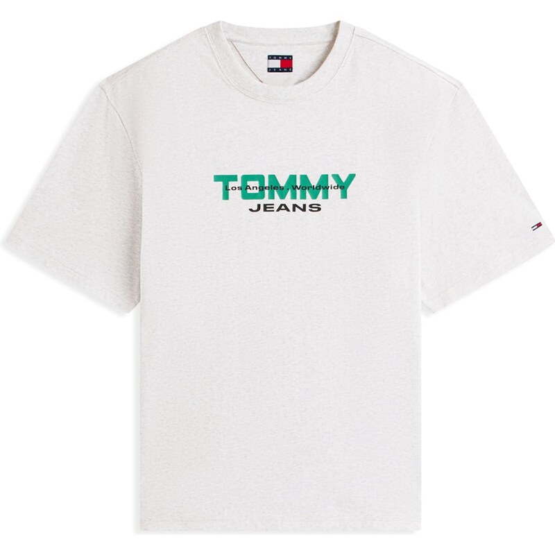 Tommy Jeans Tričko 90S svetlosivá / zelená / čierna 67368981