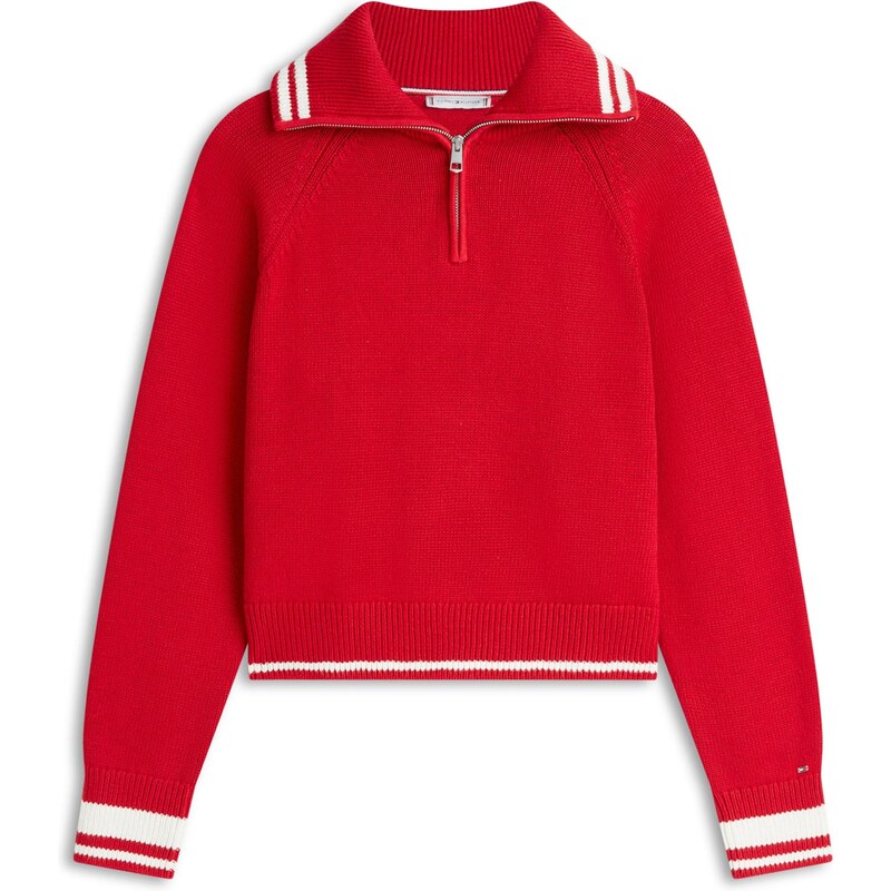 TOMMY HILFIGER Sveter Varsity červená / biela 67369020