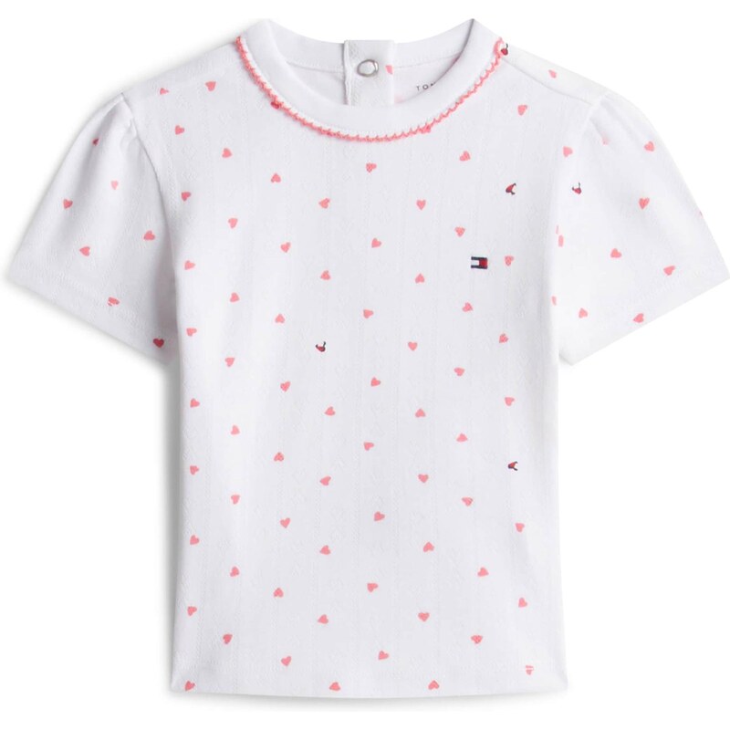 TOMMY HILFIGER Tričko ružová / biela 67369042