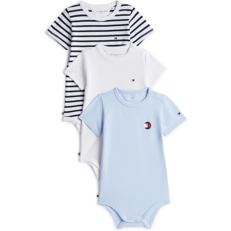 TOMMY HILFIGER Body námornícka modrá / svetlomodrá / biela 67369043