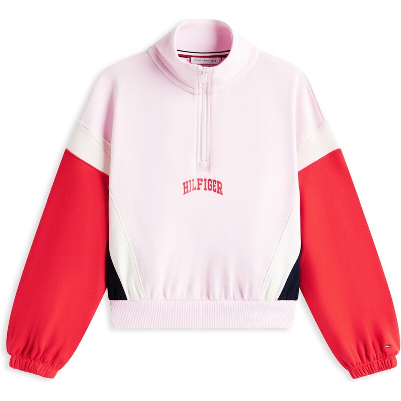 TOMMY HILFIGER Mikina ružová / červená / čierna / biela 67369052