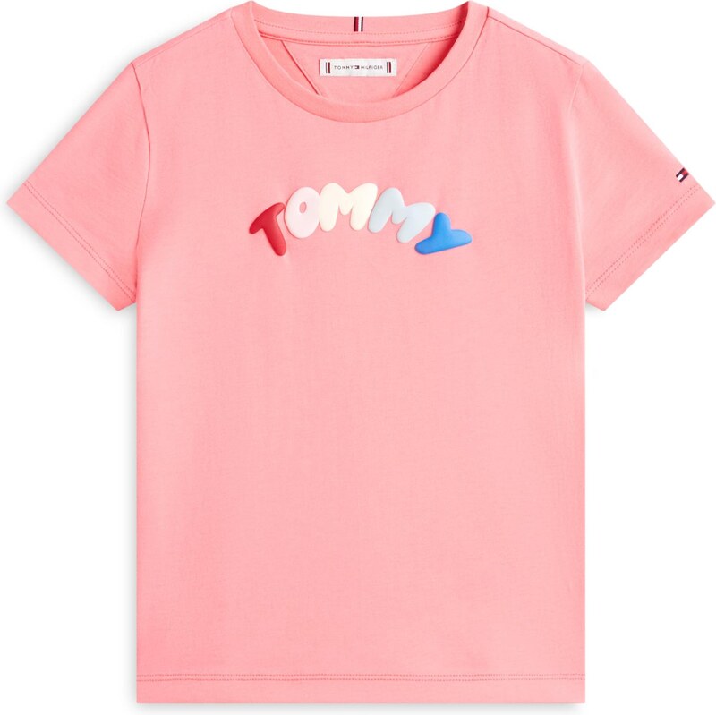 TOMMY HILFIGER Tričko svetlomodrá / ružová / červená / biela 67369064