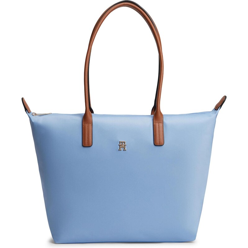 TOMMY HILFIGER Shopper Popette svetlomodrá / koňaková 67369112