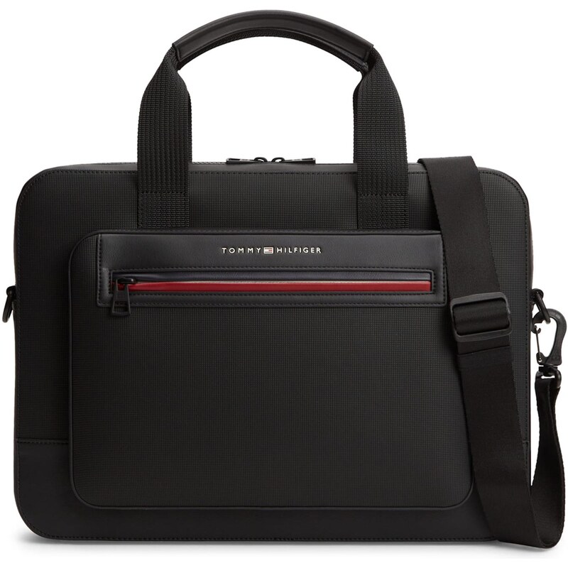 TOMMY HILFIGER Taška na notebook Foundation tmavomodrá / tmavočervená 67369129