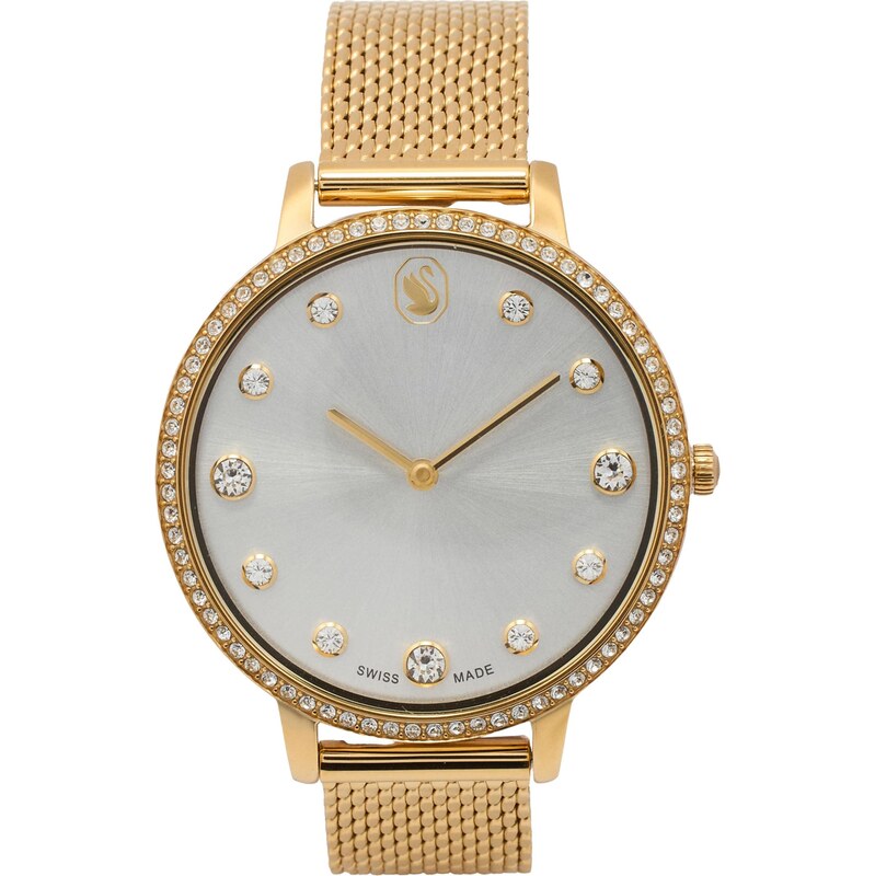 Swarovski Analógové hodinky zlatá / biela 67369141