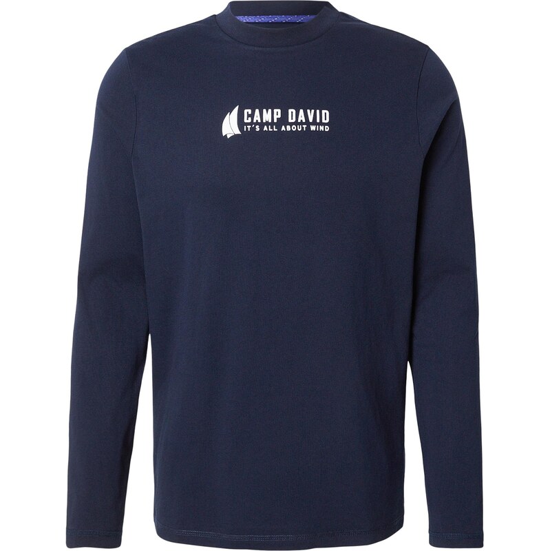 CAMP DAVID Tričko námornícka modrá / biela 67369157